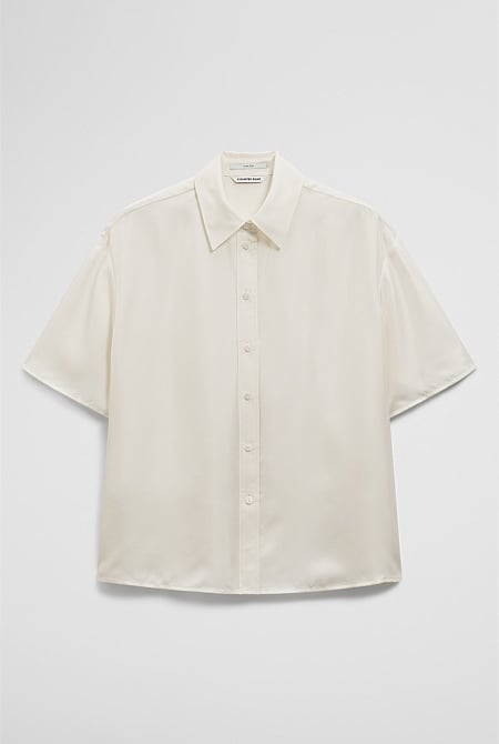 Short Sleeve Silk Shirt