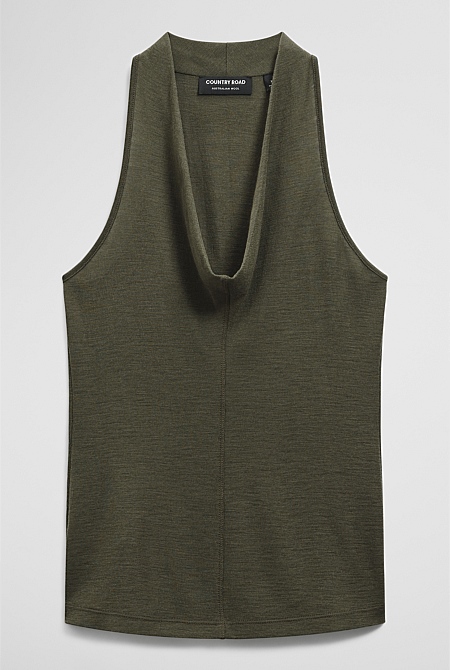 V-Neck Neck Drape Top