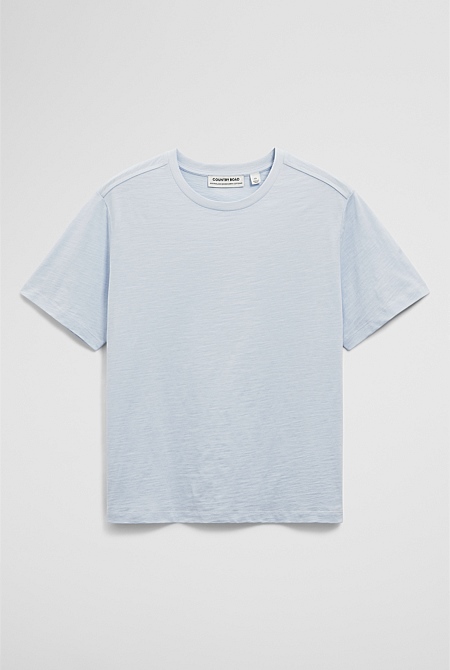Textured Short Sleeve Slub T-Shirt
