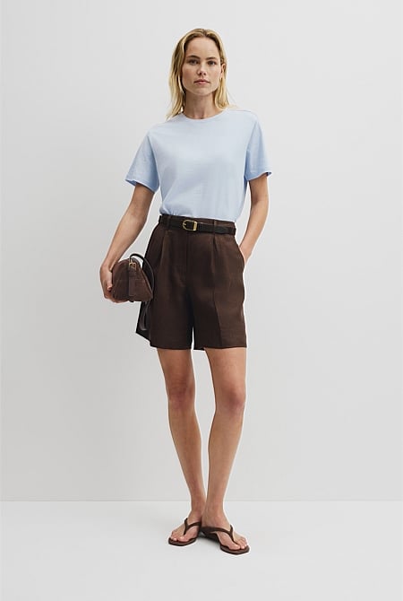 Textured Short Sleeve Slub T-Shirt