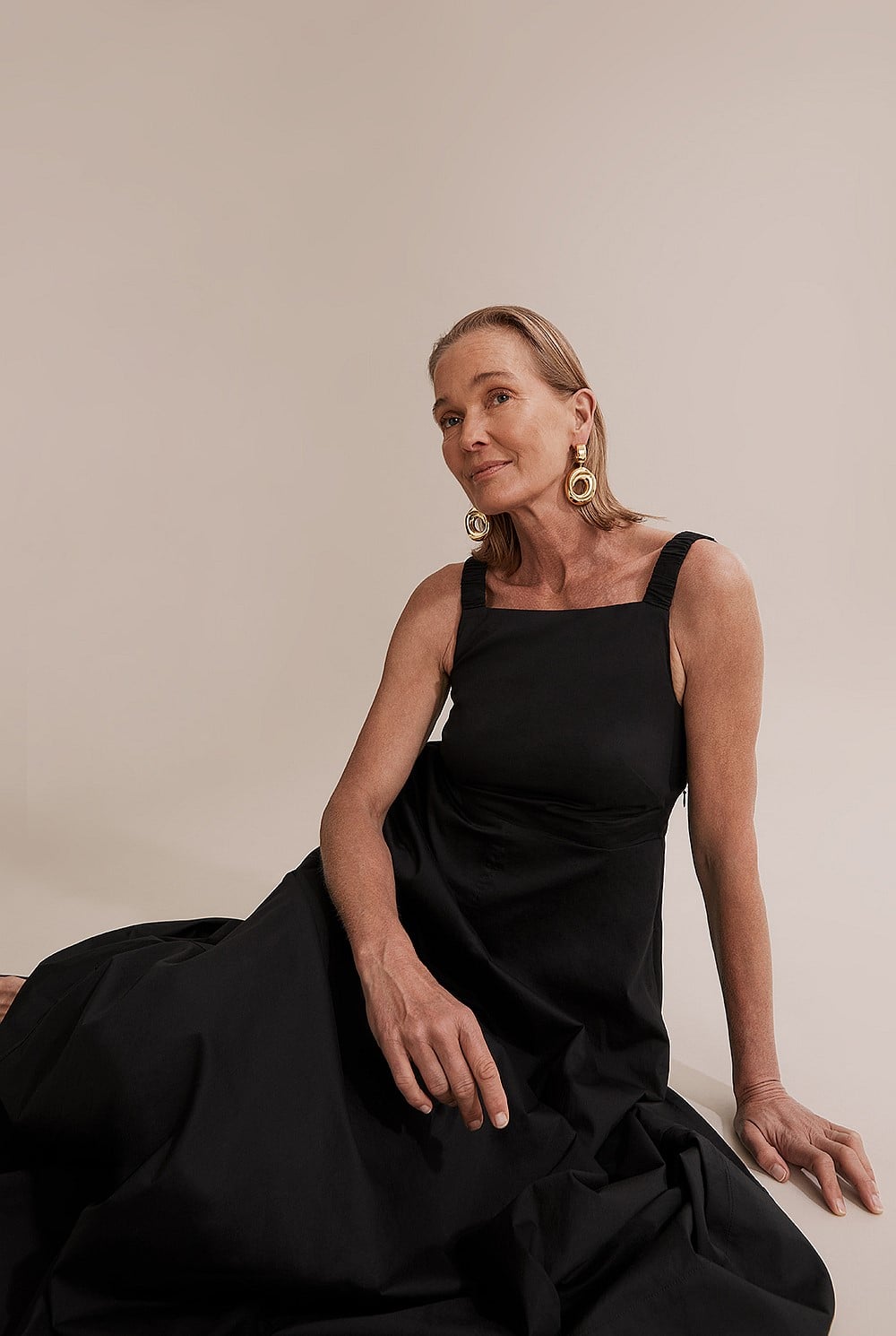 country road black maxi dress Black Elastic Detail Maxi Dress - Dresses
