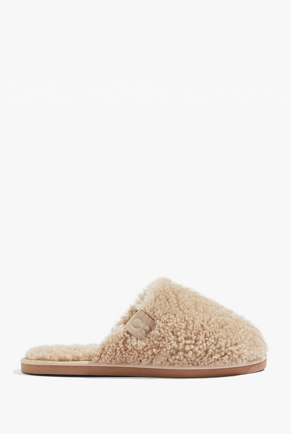 Natural Australian Made Teddy Shearling Slip-On Flats Country Road