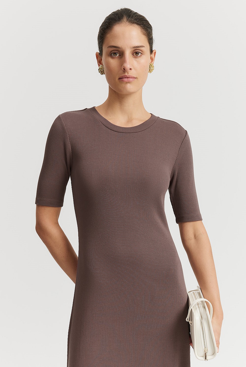 rib t shirt dress LEMAIRE Belted Rib T-shirt Dress