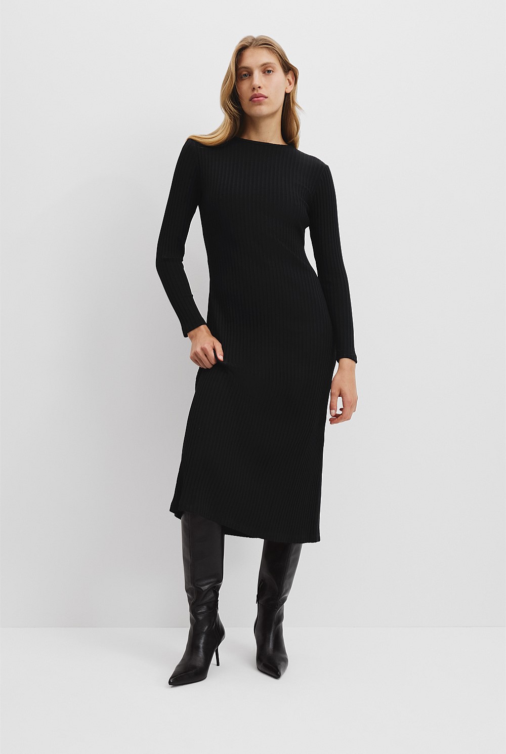 black long sleeve rib dress Vafful Women's Sexy Dress Long Sleeve Crew Neck Ribbed Dress for Womens  Slim Fit Ruched Stretchy Casual Mini Dresses Black