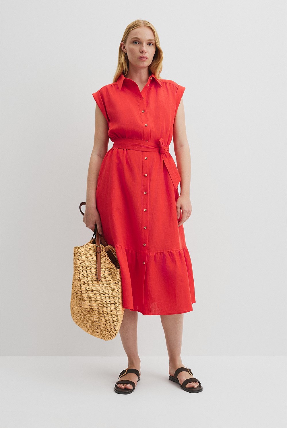 red dress country Country Cottage Plaid and Lace Bubble Mini Dress Sand / M