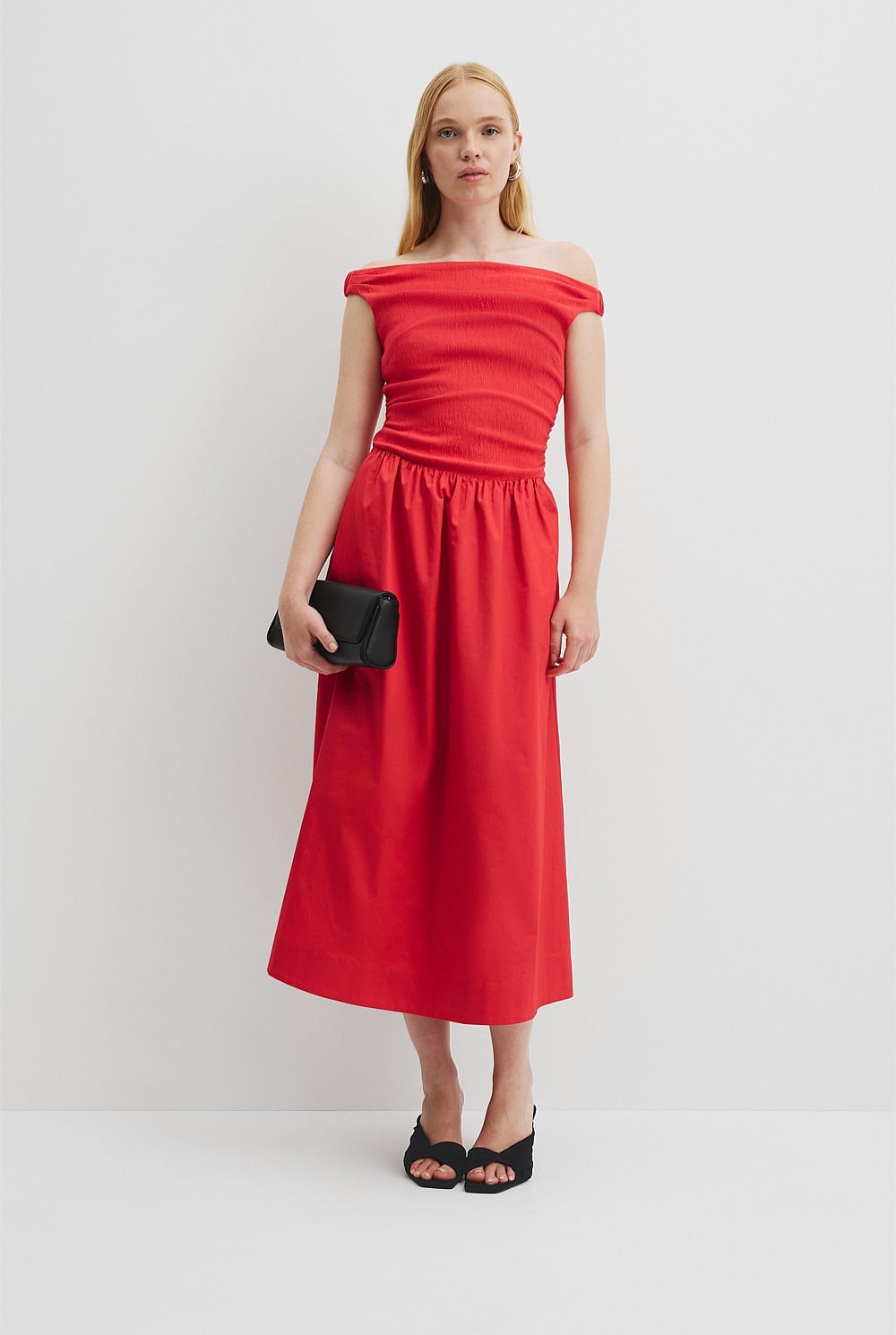 country road off the shoulder dress Country Road Off Shoulder Dress