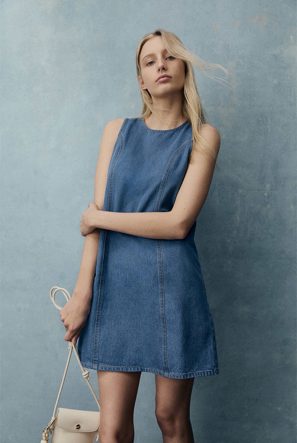 teen denim dress Shift Mini - Dresses and really anything you Size:5.5 Square neck Tops S Mermaid V-neck Long Sleeves