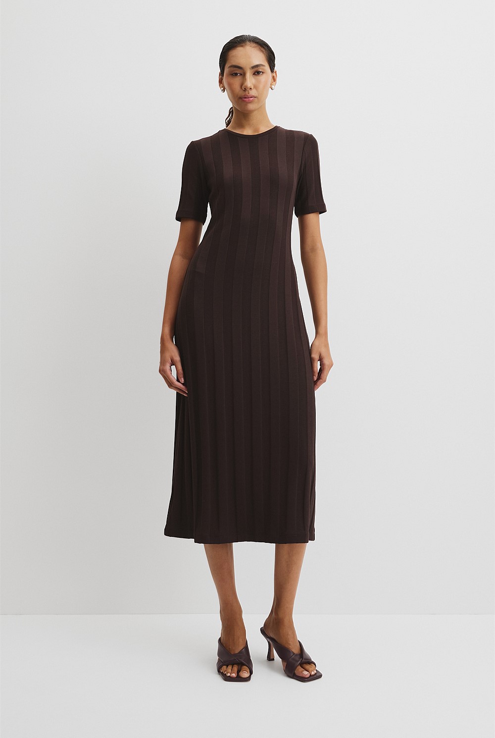 country road rib dress Vivid Green Rib Slip Knit Dress - Dresses