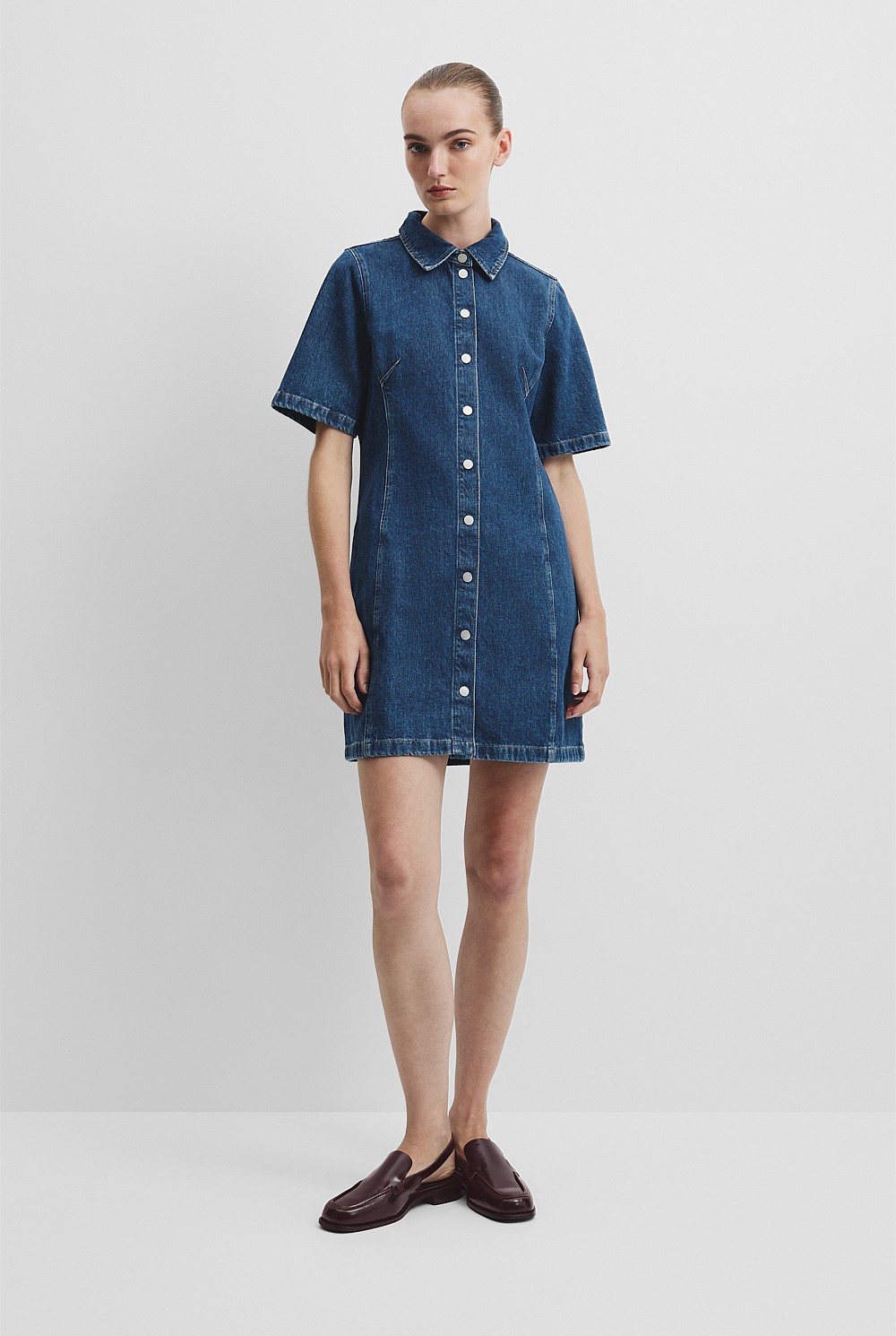 country road denim mini dress Denim Mini Dress