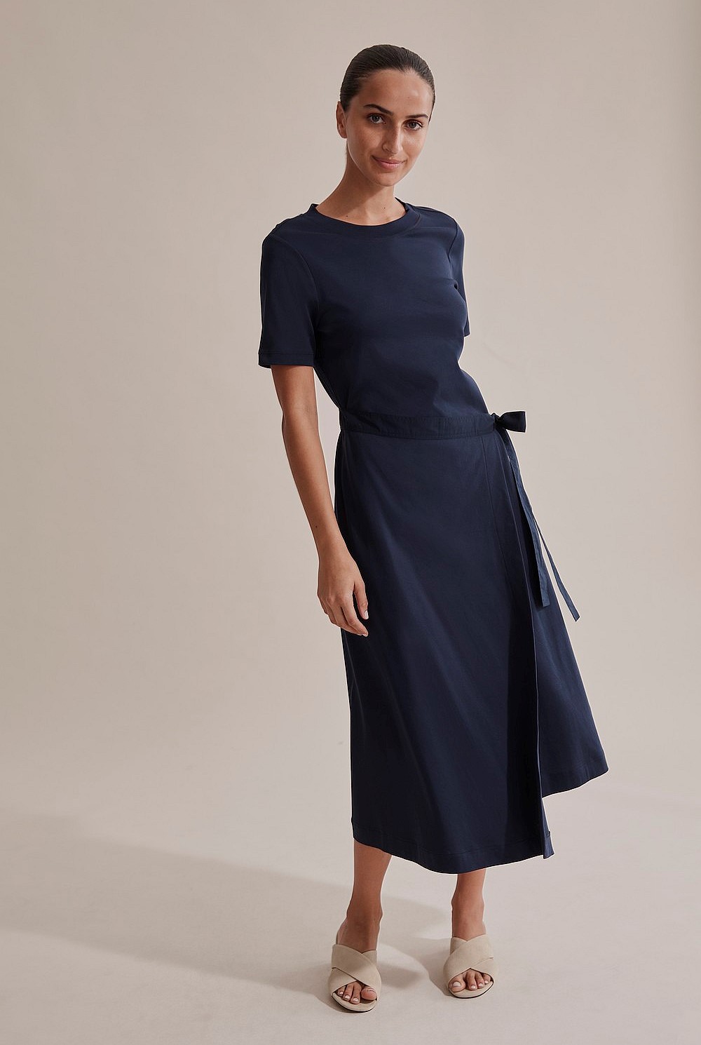 wrap t shirt dress COS Women's Wrap-Front T-Shirt in Red | Cotton weather dressing BERAN STUDIO - Short-Sleeve Crew