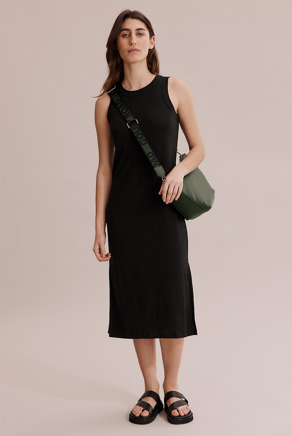country road jersey dress Black Linen Tank - Dresses Jersey tank dress