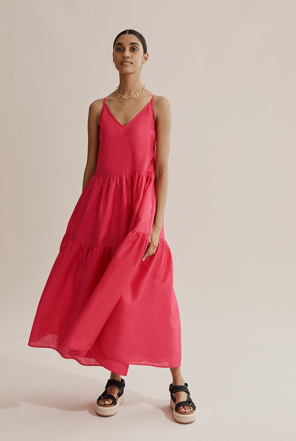 country road tiered maxi dress Country Road Rust Orange Tiered Maxi Dress
