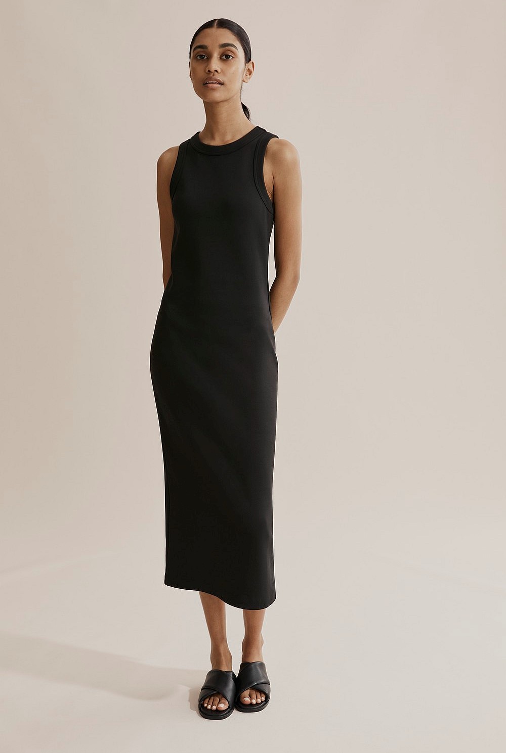 country road jersey dress Black Fitted - Dresses Jersey tank dress