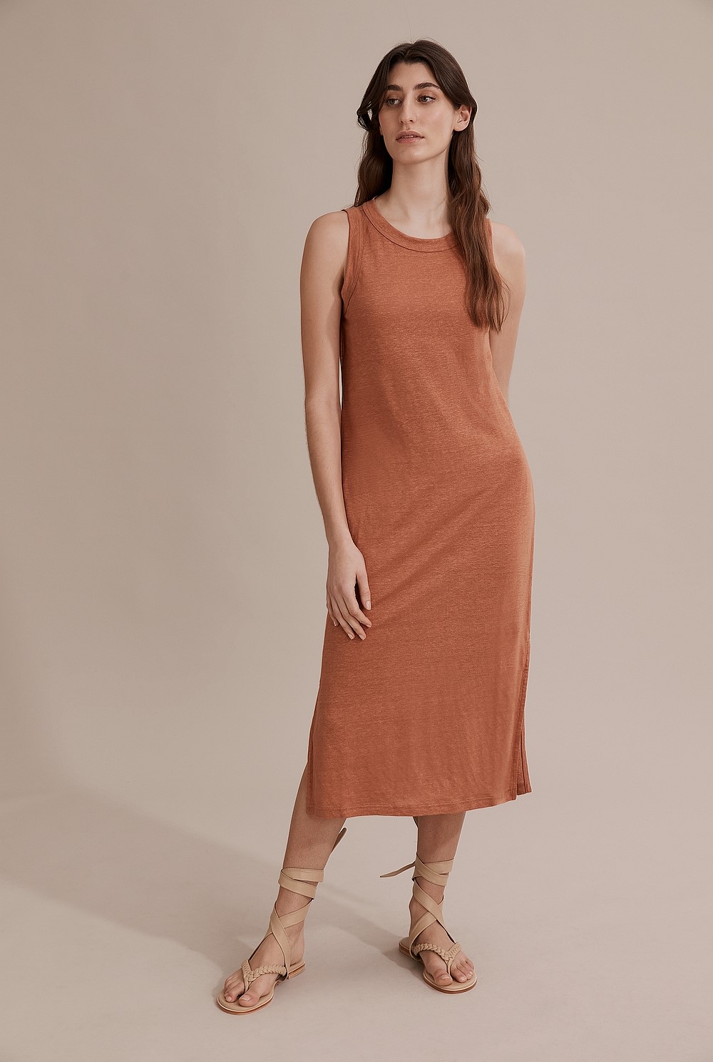 country road linen tank dress Beach Linen Jersey Tank Dress - Dresses