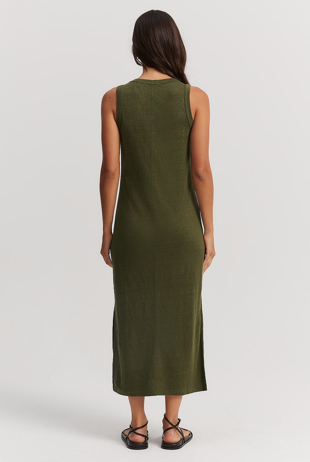country road green linen dress Dark Olive Jersey - Dresses 2026 NH SUMMER SHOP