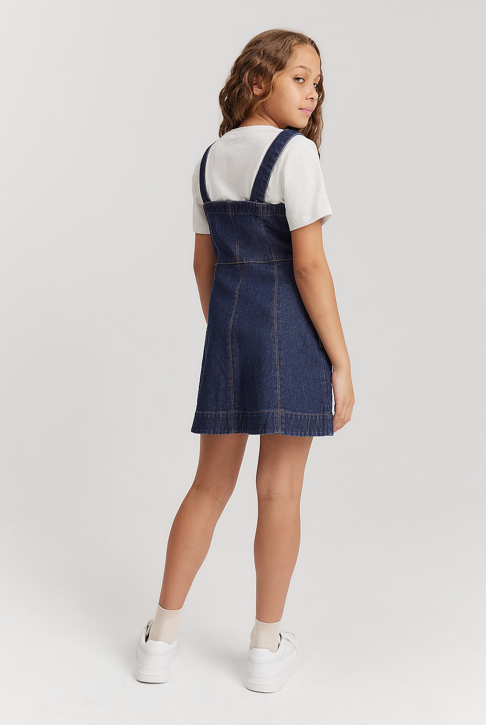 Teen Denim Pinafore Dress - Dresses