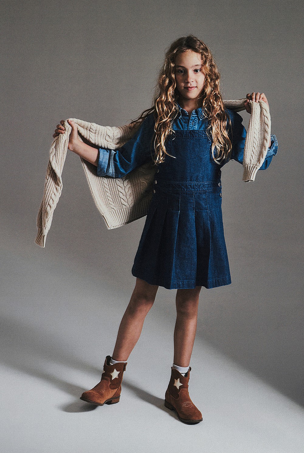 country road denim pinafore dress Light Wash Denim Pinafore Dress - Dresses
