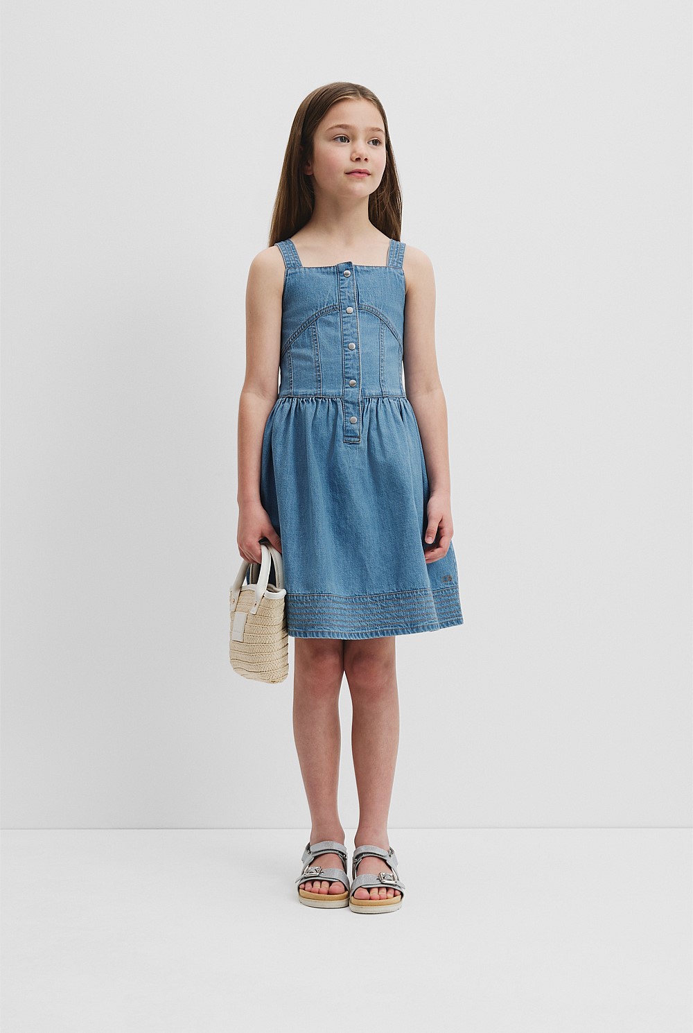 country road denim pinafore dress Country Road Denim Button Pinafore