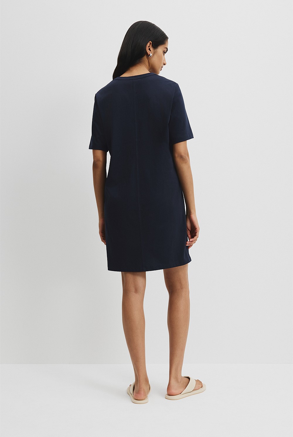cotton shirt dress australia Navy Australian Cotton T-Shirt Dress - Dresses