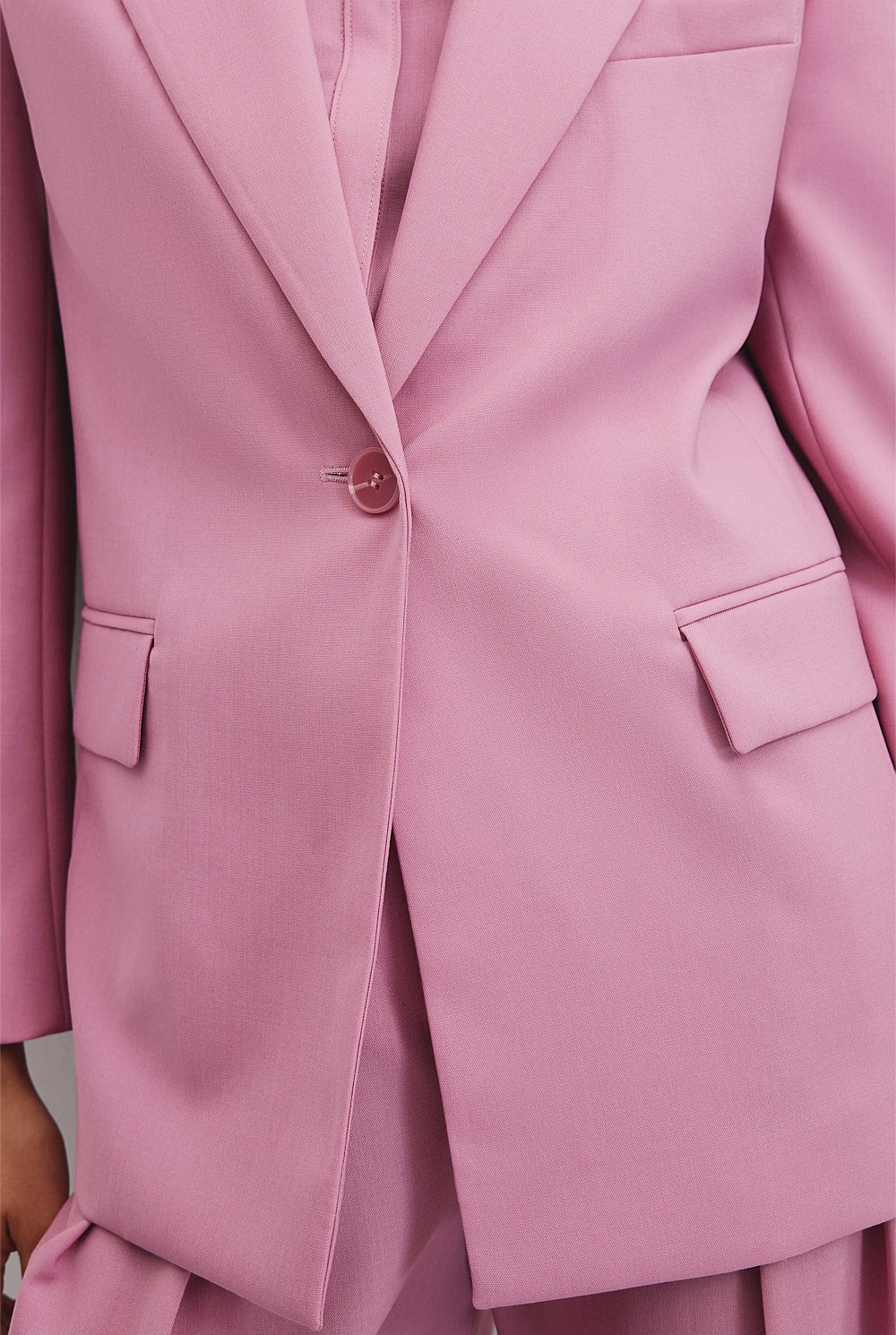 Dusty Rose Wool Blazer - Work | Country Road