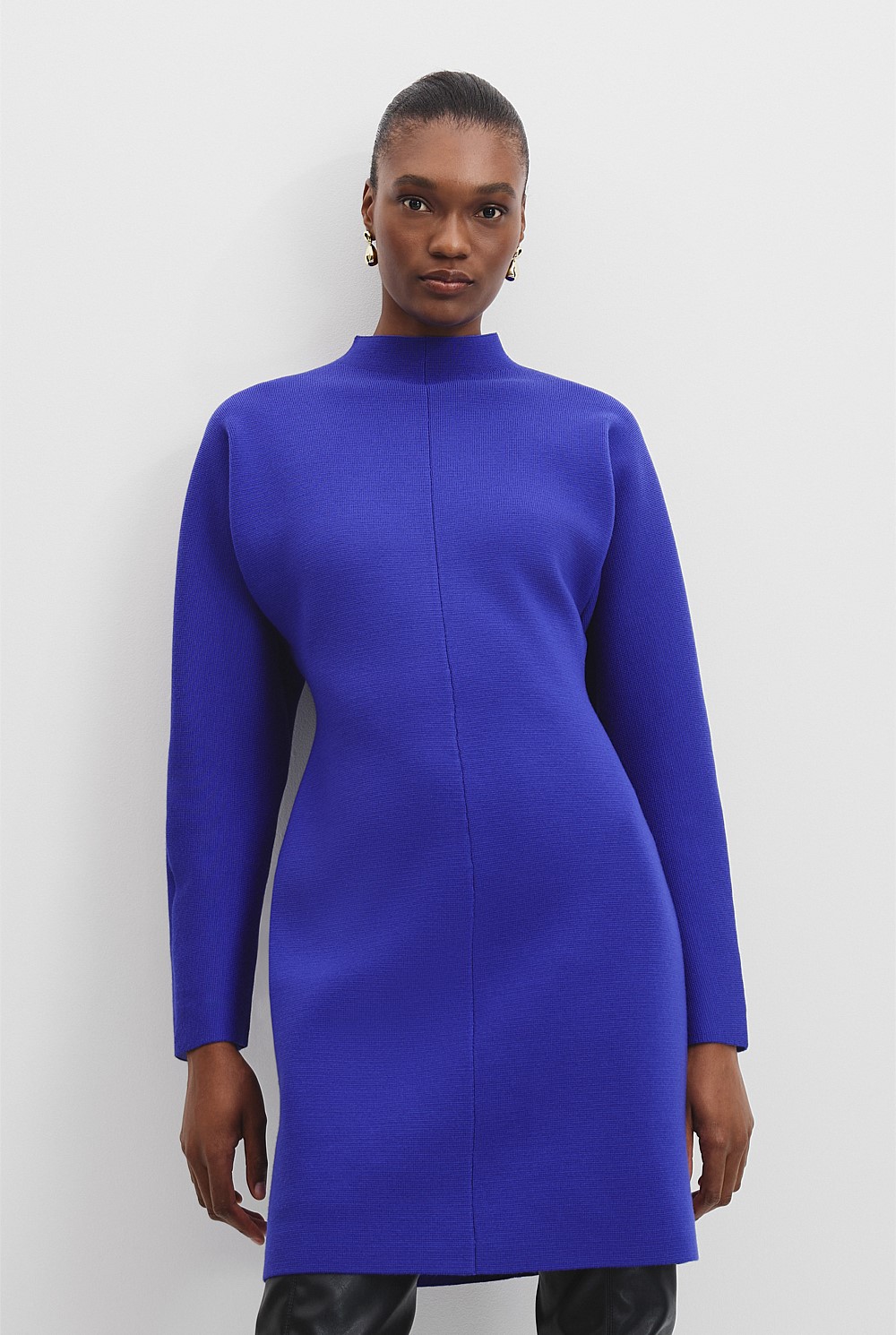 country road compact knit dress Sky Compact Knit Sculptural Dress - Dresses
