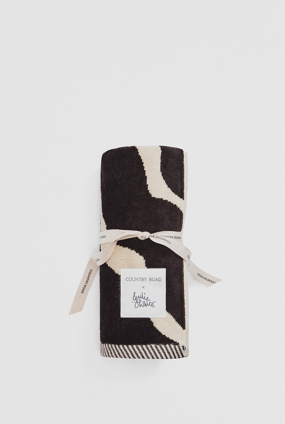 Charcoal Sand CR x Julie White Australian Cotton Ripple Leisure Towel -  Beach Towels | Country Road