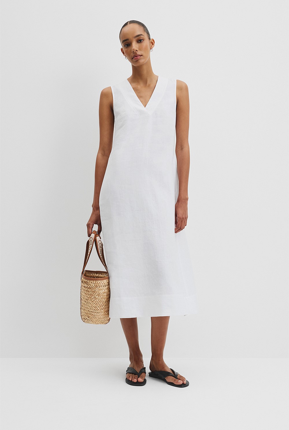 country road white linen dress Country Road