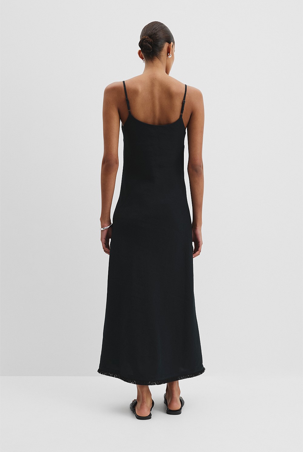 knee length dresses for ladies Linen Slip Dress main image 0