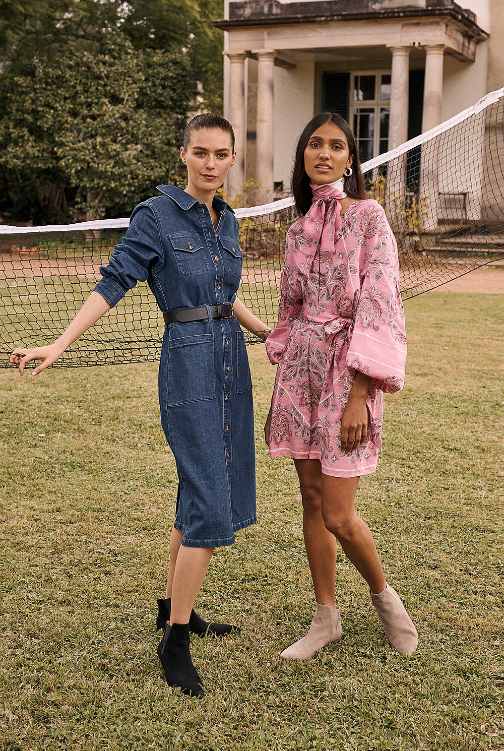 denim safari dress Rinsed Indigo Denim Safari Dress