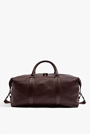 Chocolate Leather Weekender Bags Country Road