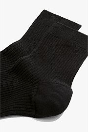 Jewel Green Australian Cotton Blend Ribbed Quarter Crew Sock - Socks &  Tights