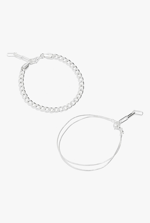 Silver Ana Bracelet Pack of 2 - Bracelets & Cuffs