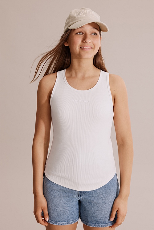 Teen Recycled Cotton Logo Tank - T-Shirts