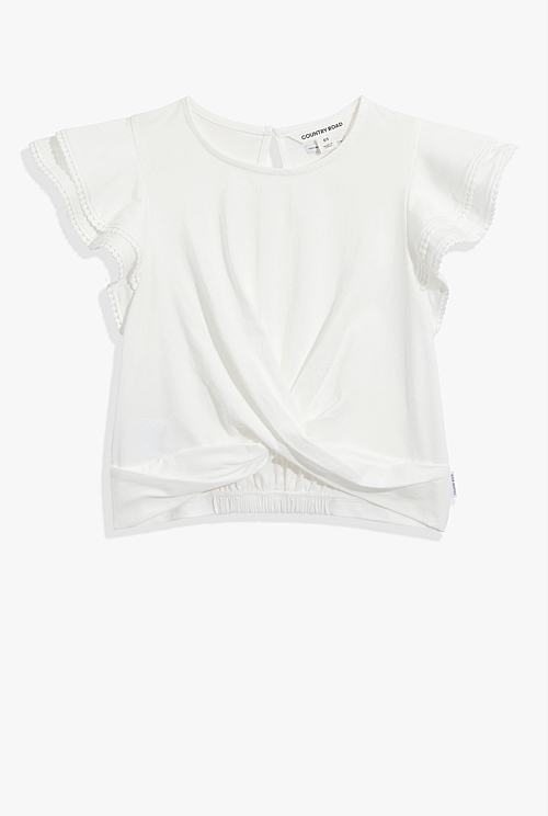 white wrap t shirt