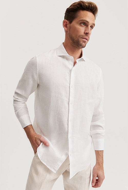 Men's linen shirt, Tailored fit linen shirt, Men's shirt