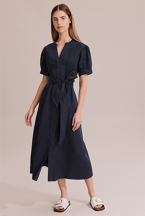 Country road 2024 wrap linen dress