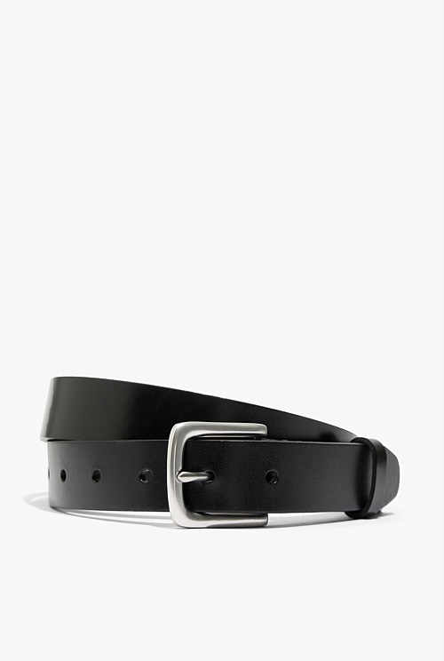 Black Leather Chino Belt Belts Country Road