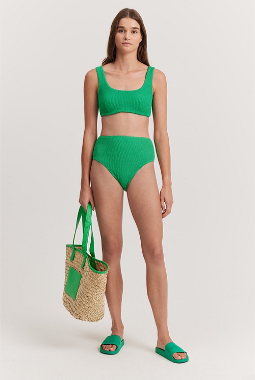 Palm Recycled Polyester Swim Bikini Top Organically Grown or Recycled Country Road