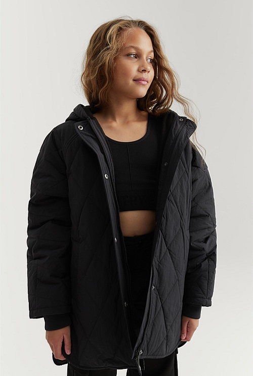 Teen Recycled Nylon Oversized Quilt Puffer - Organically Grown or Recycled  | Country Road