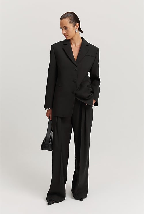 Wool Single Breasted Blazer