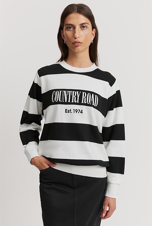 Hoodie Country Road Sweat Sale Black And White Stripe Country Road