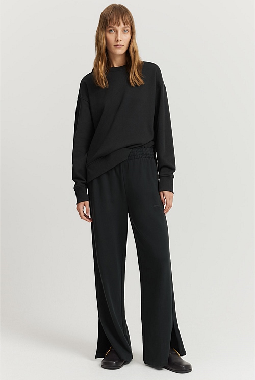 Wide leg running pants sales