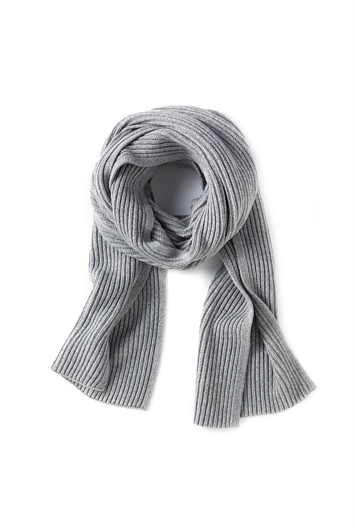 Light Grey Marle Rib Knit Scarf - Scarves | Country Road