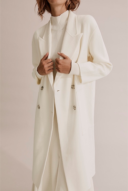 White soft coat sales