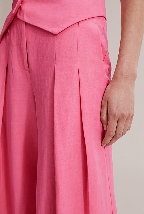 Hot Pink Pleat Front Pant Pants Country Road