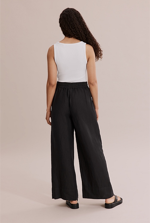 Palazzo Linen Pants - Natural – Dumble Collective