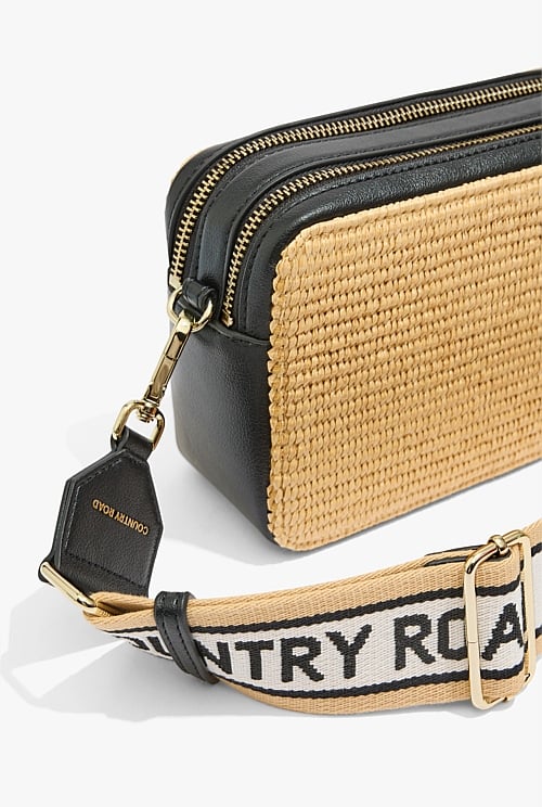 Country road sale straw bag