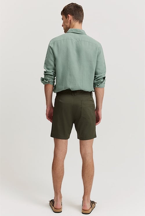 Green chino shorts sale