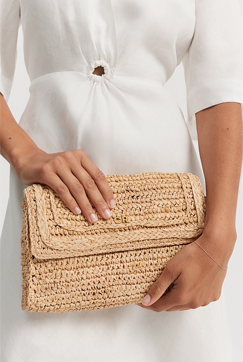 Natural Raffia Crossbody Bag Bags Country Road