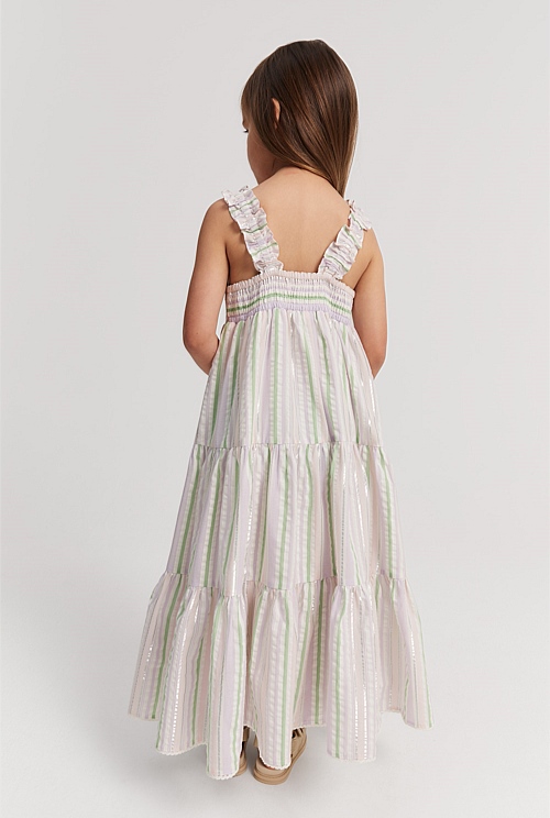 Seersucker Midi Dress